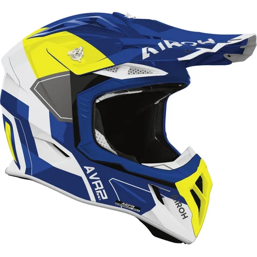 Prilba AVIATOR ACE 2 Shield (modro-žltá lesklá, veľkosť XL) 2027 /AIROH/ - obr. 1
