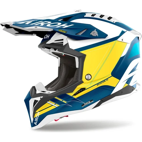 Prilba AVIATOR 3 Saber AIROH AV3SA13-XXL (matná modrá, veľkosť 2XL) 2025