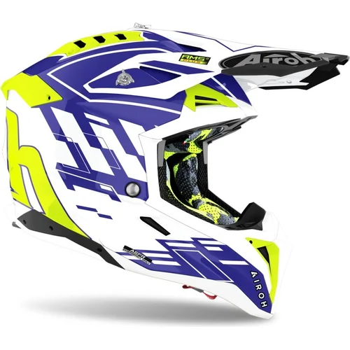 Prilba AVIATOR 3.0 Rampage (lesklá modrá, veľkosť XXL) 2022 /AIROH/ - obr. 1