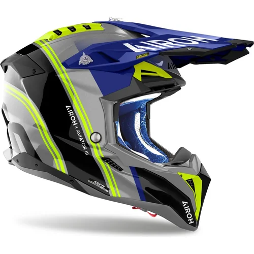 Prilba AVIATOR 3 Hima (modrá lesklá, veľkosť XL) 2026 /AIROH/ - obr. 2