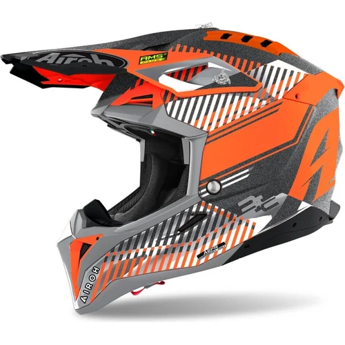 Prilba AVIATOR 3.0 Wave AIROH AV3W32-XXL (oranžová/chrom, veľkosť 2XL) 2022