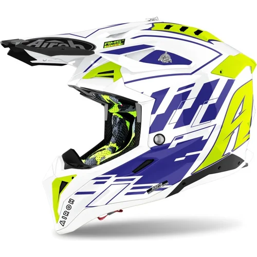 Prilba AVIATOR 3.0 Rampage AIROH AV3RAM18-XXL (lesklá modrá, veľkosť XXL) 2022