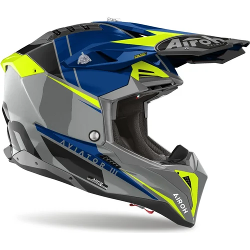 Prilba AVIATOR 3 Push AV3P18-XL (modrá, veľkosť XL) 2025 /AIROH/ - obr. 1
