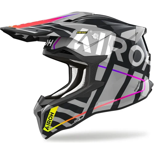 Prilba STRYCKER Brave AIROH STB98-XXL (lesklá sivá, veľkosť 2XL) 2025