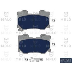 Sada brzdových platničiek kotúčovej brzdy AKRON-MALO 1051218