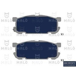 Sada brzdových platničiek kotúčovej brzdy AKRON-MALO 1051329