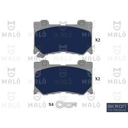 Sada brzdových platničiek kotúčovej brzdy AKRON-MALO 1051217