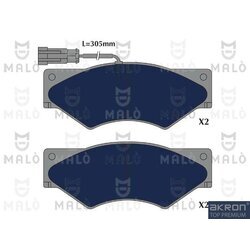 Sada brzdových platničiek kotúčovej brzdy AKRON-MALO 1051238