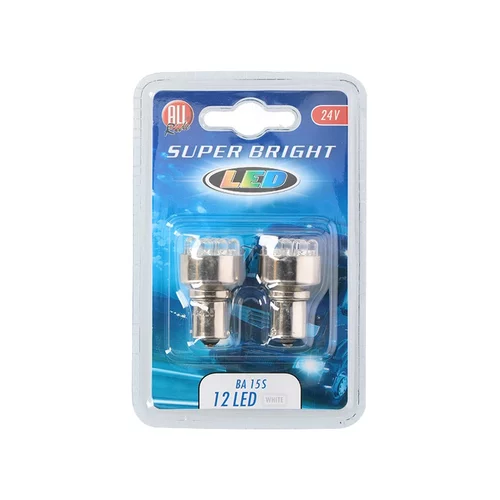 Žiarovka 24 V BA15S LED 12 diód, 2 ks /ALLRIDE/