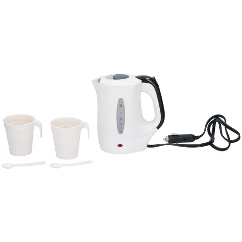 ALLRIDE Varná kanvica 24V/300W, 0,5L – biela, 2 poháriky