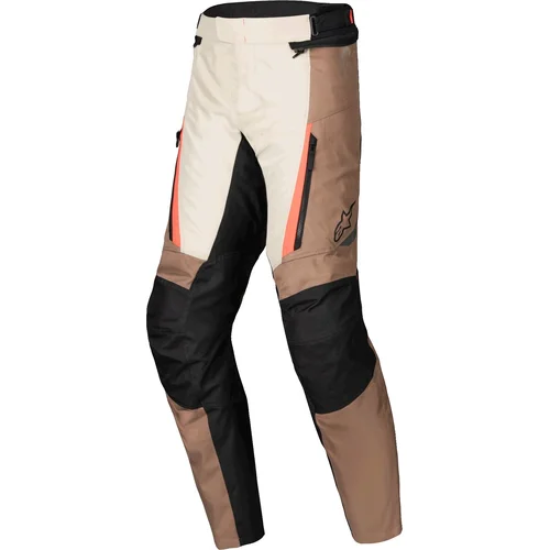 Nohavice ST-1 WATERPROOF ALPINESTARS 3220525-866-XL (tmavá khaki/piesková/čierna/červená fluo, veľkosť XL)