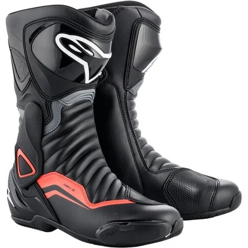 Topánky S-MX 6 ALPINESTARS 2223017-1130-37 (čierna/sivá/červená fluo, veľkosť 37)
