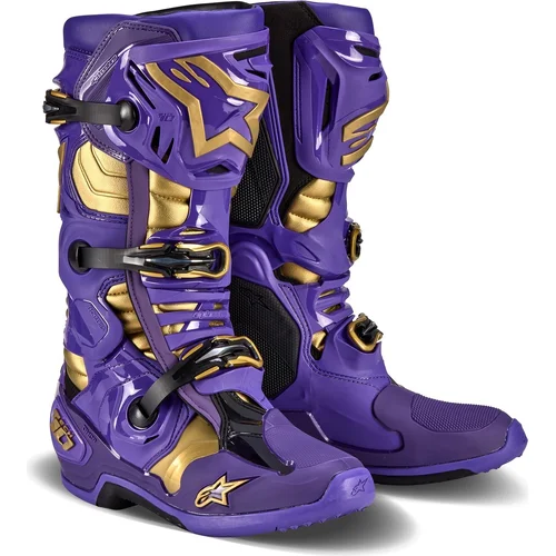 Topánky TECH 10 limitovaná edícia CHAMP ALPINESTARS 2010020-373-12 (fialová/zlatá, veľkosť 47)
