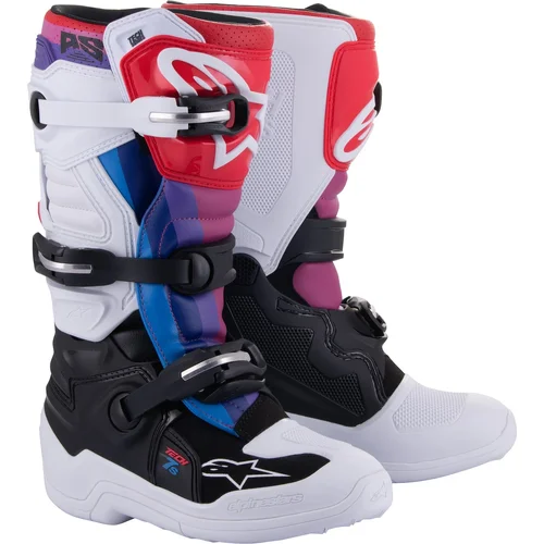 Topánky TECH 7 S ALPINESTARS 2015017-289-4 detské, (biela/čierna/červená/modrá/fialová, veľkosť 37)