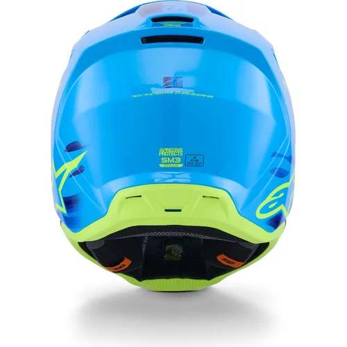 Prilba S-M3 FORCE 8301126-7232-L (modrá/žltá fluo, veľkosť L) /ALPINESTARS/ - obr. 2