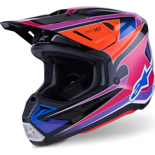Prilba supertech S-M7 fuse ALPINESTARS 8301926-7256-M (modrá/fialová/ružová, veľkosť M)