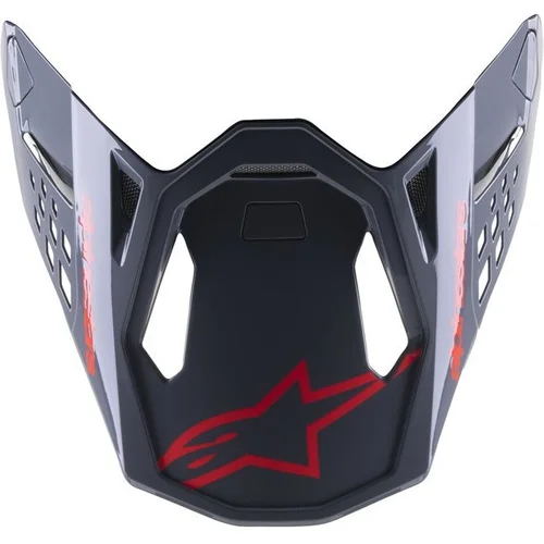 Čierna/červená lesklá) ALPINESTARS 8981523-1397-TU šilt pre prilby SUPERTECH S-M8 RADIUM 2