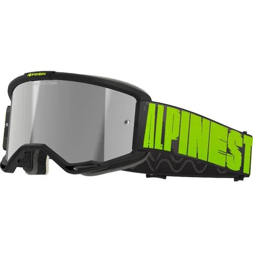 Okuliare VISION 5 HOLLOW ALPINESTARS 5102225-1470-OS (sivá/žltá fluo, zrkadlové strieborné plexi)