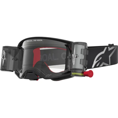 Okuliare supertech firma roll-off wide vision ALPINESTARS 5100227-1742-TU (čierna/strieborná, číre plexi a roll-off systém) 2027