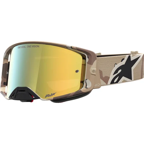 Okuliare SUPERTECH LONE ALPINESTARS 5100627-8068-TU (piesková camo, zrkadlové zlaté plexi) 2027