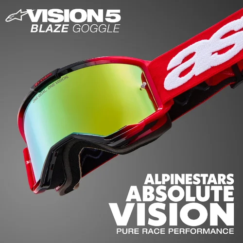 Okuliare VISION 5 CORP (čierna, zrkadlové strieborné plexi) /ALPINESTARS/ - obr. 3