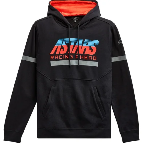 Mikina CLUB HOODIE ALPINESTARS 1213-51060-10-L (čierna/červená/modrá/sivá, veľkosť L)