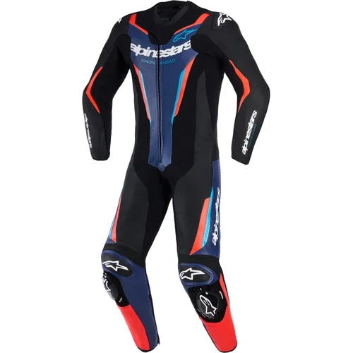 Jednodielna kombinéza GP FORCE V2 ALPINESTARS 3150526-1739-54 (čierna/modrá/červená fluo, veľkosť 54)