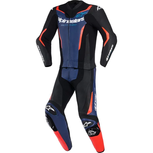Dvojdielna kombinéza GP FORCE V2 ALPINESTARS 3160126-1739-50 (čierna/modrá/červená fluo, veľkosť 50)