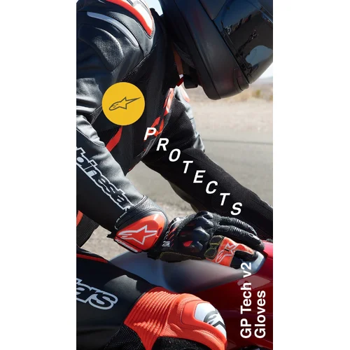 Rukavice GP TECH V2 (čierna/biela, veľkosť 2XL) /ALPINESTARS/ - obr. 5