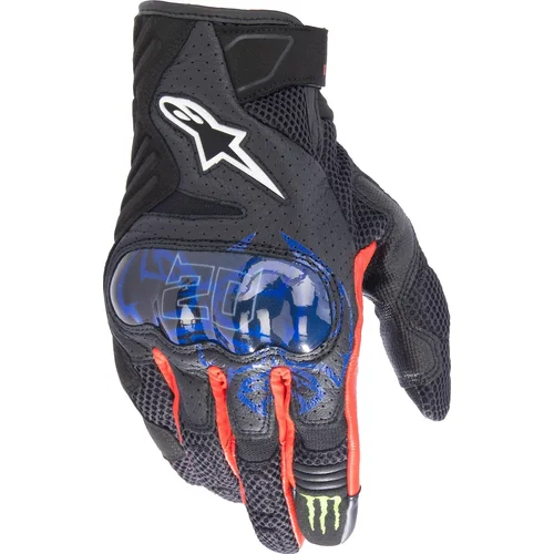 Rukavice SMX-1 AIR 2 MONSTER FQ20 kolekcia ALPINESTARS 3571523-1261-L (čierna/červená/modrá/biela/zelená, veľkosť L)