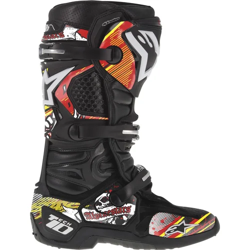 Sada polepov pre topánky TECH 10 ALPINESTARS 6651014-325-SM (červená/biela/žltá, pre veľkosti 7-10/40,5-44,5)