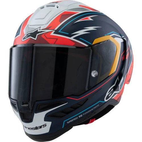 Prilba SUPERTECH R10 limitovaná edícia PEDRO ACOSTA ALPINESTARS 8200925-7236-XL (modrá/červená/biela matná, veľkosť XL)
