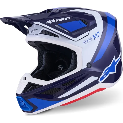 Prilba supertech S-M7 rise ALPINESTARS 8301526-7249-L (modrá/biela, veľkosť L)