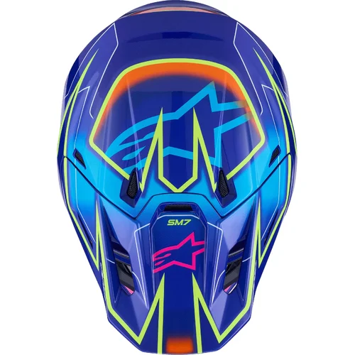 Prilba supertech S-M7 cast (modrá/ružová/žltá fluo, veľkosť S) /ALPINESTARS/ - obr. 6