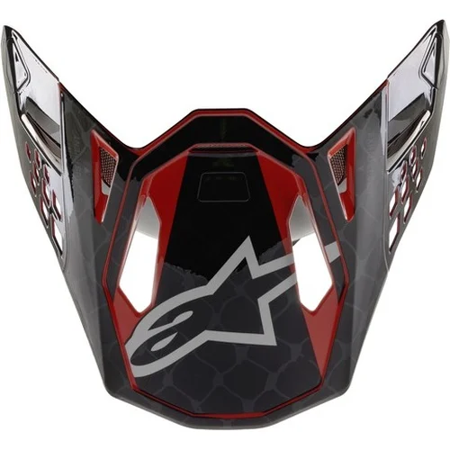 Čierna/sivá/červená ALPINESTARS 8982320-1999-TU šilt pre prilby SUPERTECH S-M10 2020 limitovaná edícia SX SAN DIEGO, verzia ECE 22.05)