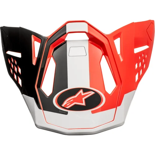 Červená/čierna/biela ALPINESTARS 8981821-1321-TU šilt pre prilby SUPERTECH S-M10 ANGEL, verzia ECE 22.05)