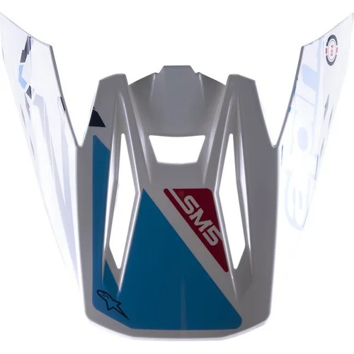 Biela/modrá/tmavočervená/čierna ALPINESTARS 8986022-2077-TU šilt pre prilby S-M5 ACTION, verzia ECE 22.05)