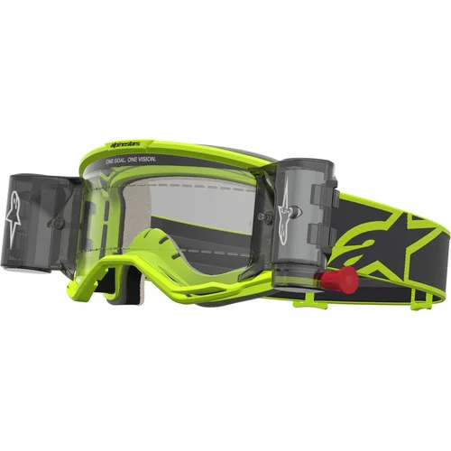 Okuliare vision 5 rora roll-off wide vision ALPINESTARS 5103427-5012-TU (žltá fluo/čierna, číre plexisklo a roll-off systém) 2027