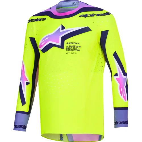 Žltá fluo/fialová/čierna ALPINESTARS 3762026-596-M dres SUPERTECH VISTA, veľkosť M)