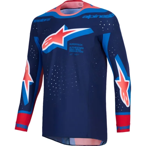 Dres SUPERTECH VISTA, ALPINESTARS (tmavomodrá/korálová/kobaltová, veľkosť M)