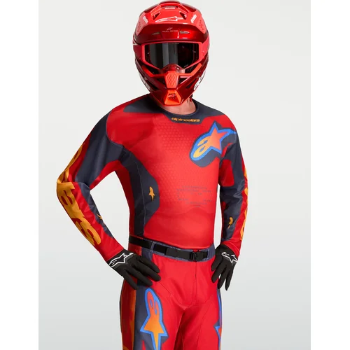 Dres RACER HUNT, (červená/tmavosivá/gradient, veľkosť M) /ALPINESTARS/ - obr. 11