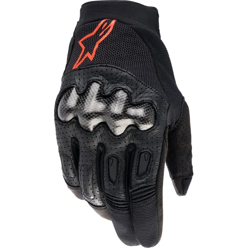 Rukavice MEGAWATT ALPINESTARS 3565023-1030-M (čierna/červená fluo, veľkosť M)