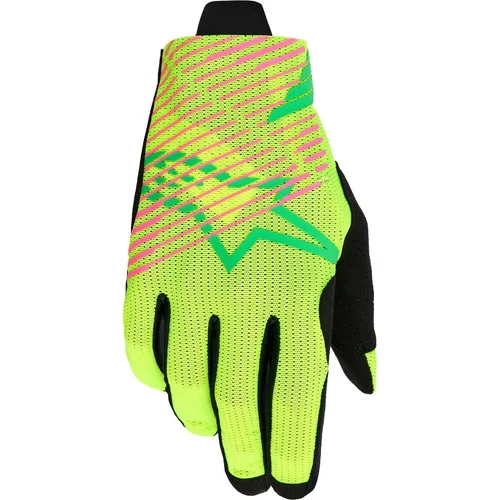 Rukavice RADAR PRO ALPINESTARS 3560325-6025-M (zelená/žltá fluo/ružová fluo, veľkosť M)