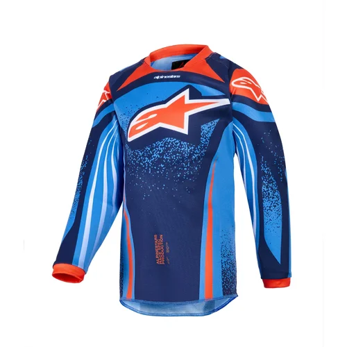 Tmavomodrá/oranžová/čierna ALPINESTARS 3730326-7275-XXS dres RACER NOMUR KIDS, detský, veľkosť 2XS)