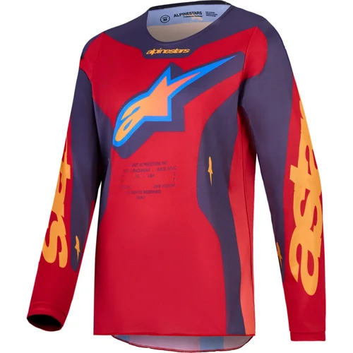 Dres RACER HUNT YOUTH, ALPINESTARS, detský (červená/tmavosivá/gradient, veľkosť 2XL)