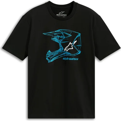 Tričko MX HELMET CSF ALPINESTARS 1214-73116-1072-M (čierna/modrá, veľkosť M)