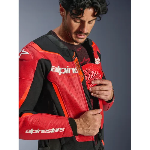 Bunda GP force V2 airflow (červená fluo/čierna/biela, veľkosť 56) /ALPINESTARS/ - obr. 2