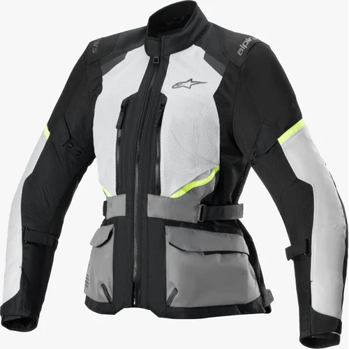 Bunda stella andes AIR drystar ALPINESTARS 3210224-9191-M dámska, (svetlosivá/tmavosivá/čierna/žltá fluo, veľkosť M)