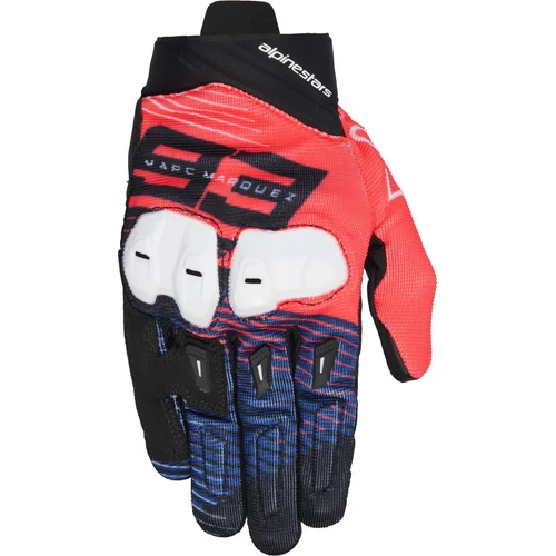 Rukavice SP X 1 MM93 kolekcia ALPINESTARS 3570325-1526-M (červená fluo/modrá/čierna/biela, veľkosť M)