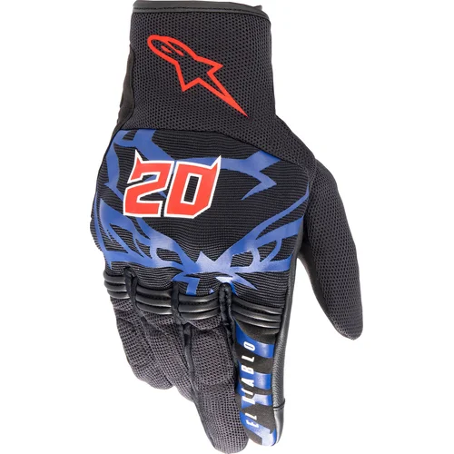 Rukavice COPPER FQ20 kolekcia ALPINESTARS 3565423-1737-S (čierna/červená/modrá/biela, veľkosť S)